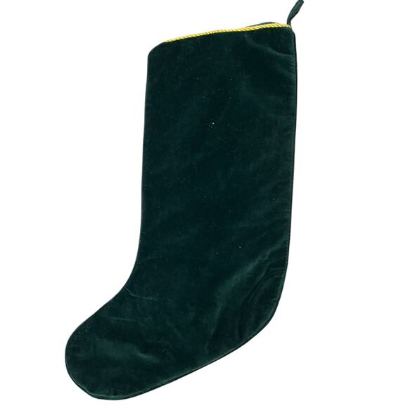 Vintage Santa Wool Needlepoint Christmas Stocking Velvet Back Holiday Decoration - Picture 4 of 6